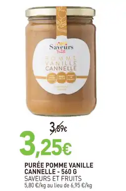 naturéO Saveurs et fruits purée pomme vanille cannelle offre