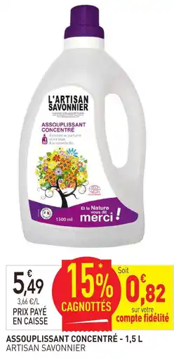 naturéO L'artisan savonnier assouplissant concentré - 1,5 l offre