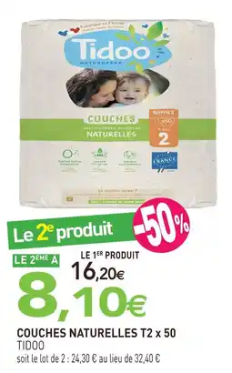 naturéO Tidoo couches naturelles t2 x 50 offre