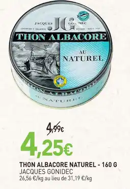 naturéO Jacques gonidec thon albacore naturel offre