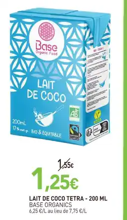 naturéO Base organics lait de coco tetra offre