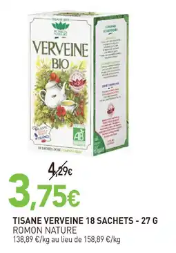 naturéO Romon nature tisane verveine 18 sachets - 27 g offre