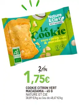 naturéO Nature et cie cookie citron vert macadamia - 45 g offre