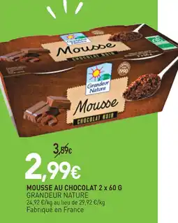 naturéO Grandeur nature mousse au chocolat offre