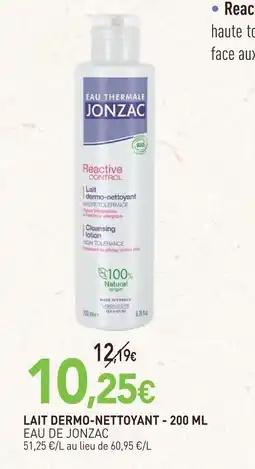 naturéO Eau de jonzac lait dermo-nettoyant - 200 ml offre