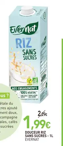 naturéO Evernat douceur riz sans sucres - 1l offre