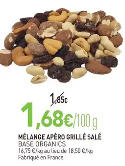naturéO Base organics mélange apéro grillé salé offre