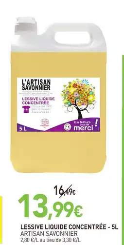 naturéO Artisan savonnier lessive liquide concentrée - 5l offre