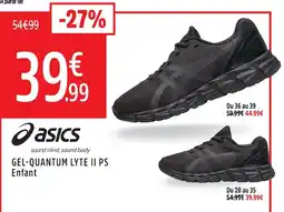 Intersport Asics gel-quantum lyte ii ps enfant offre