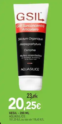 naturéO Aquasilice gesil offre