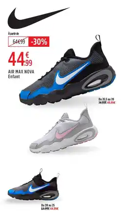 Intersport Nike air max nova enfant offre