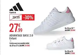 Intersport Adidas advantage base 2.0 enfant offre