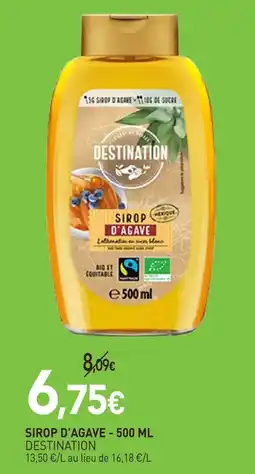 naturéO Destination sirop d'agave - 500 ml offre