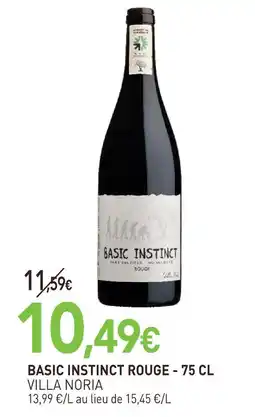 naturéO Villa noria basic instinct rouge - 75 cl offre