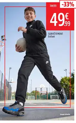 Intersport Nike survêtement enfant offre