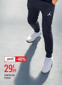 Intersport Jordan pantalon enfant offre