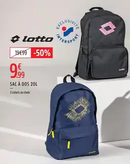 Intersport Lotto sac à dos 20l offre