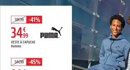 Intersport Puma veste à capuche homme offre