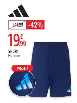 Intersport Adidas short homme offre