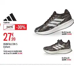 Intersport Adidas runfalcon 5 enfant offre