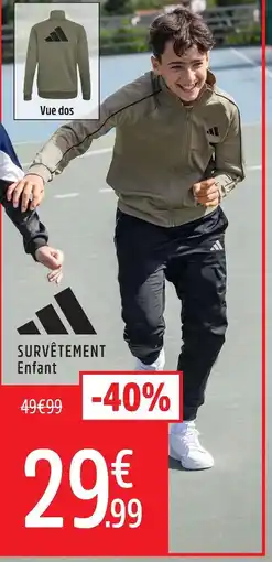 Intersport Adidas survêtement enfant offre