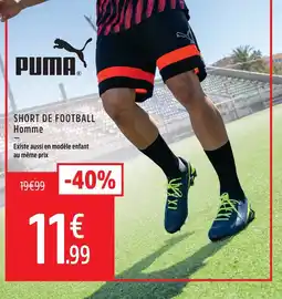 Intersport Puma short de football homme offre