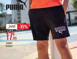 Intersport Puma short enfant offre
