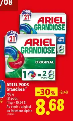 Lidl Ariel pods grandiose offre