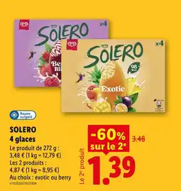 Lidl Solero 4 glaces offre