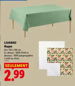 Lidl Livarno nappe offre