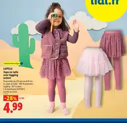 Lidl Lupilu jupe en tulle avec legging enfant offre