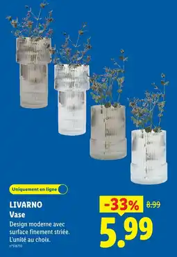 Lidl Livarno vase offre