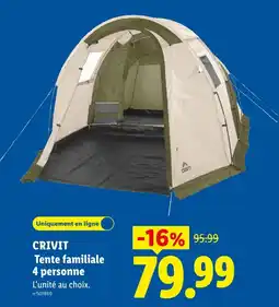 Lidl Crivit tente familiale 4 personne offre