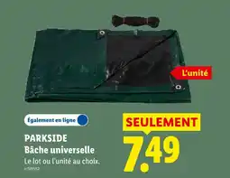 Lidl Parkside bâche universelle offre