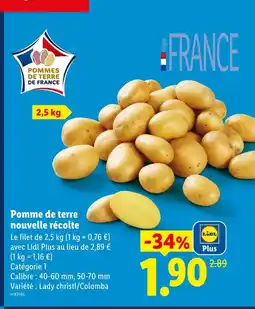 Lidl Pomme de terre nouvelle récolte offre