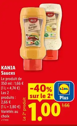 Lidl Kania sauce burger offre
