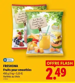 Lidl Freshona fruits pour smoothies offre