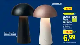 Lidl Livarno lampe de bureau led sans fil offre