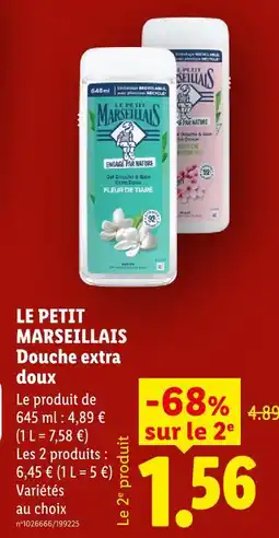 Lidl Le petit marseillais douche extra douce fleur de tiaré offre