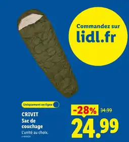Lidl Crivit sac de couchage offre