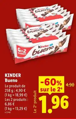 Lidl Kinder bueno offre