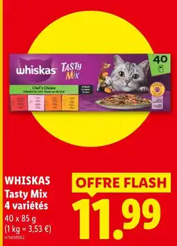 Lidl Whiskas tasty mix 4 variétés offre