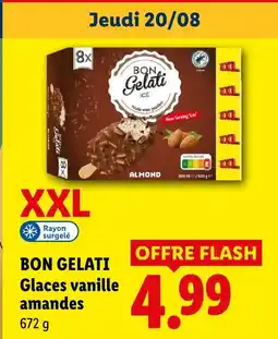 Lidl Bon gelati glaces vanille amandes offre