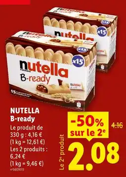 Lidl Nutella b-ready offre