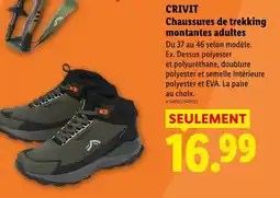 Lidl Crivit chaussures de trekking montantes adultes offre