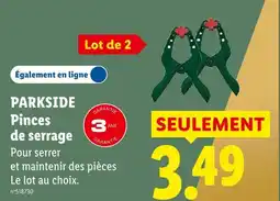 Lidl Parkside pinces de serrage offre