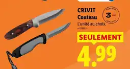 Lidl Crivit couteau offre