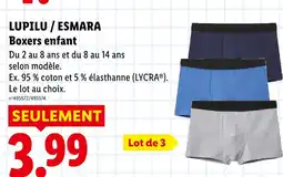 Lidl Lupilu boxers enfant offre