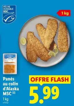 Lidl Panés au colin d'alaska msc offre