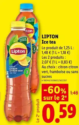 Lidl Lipton ice tea offre